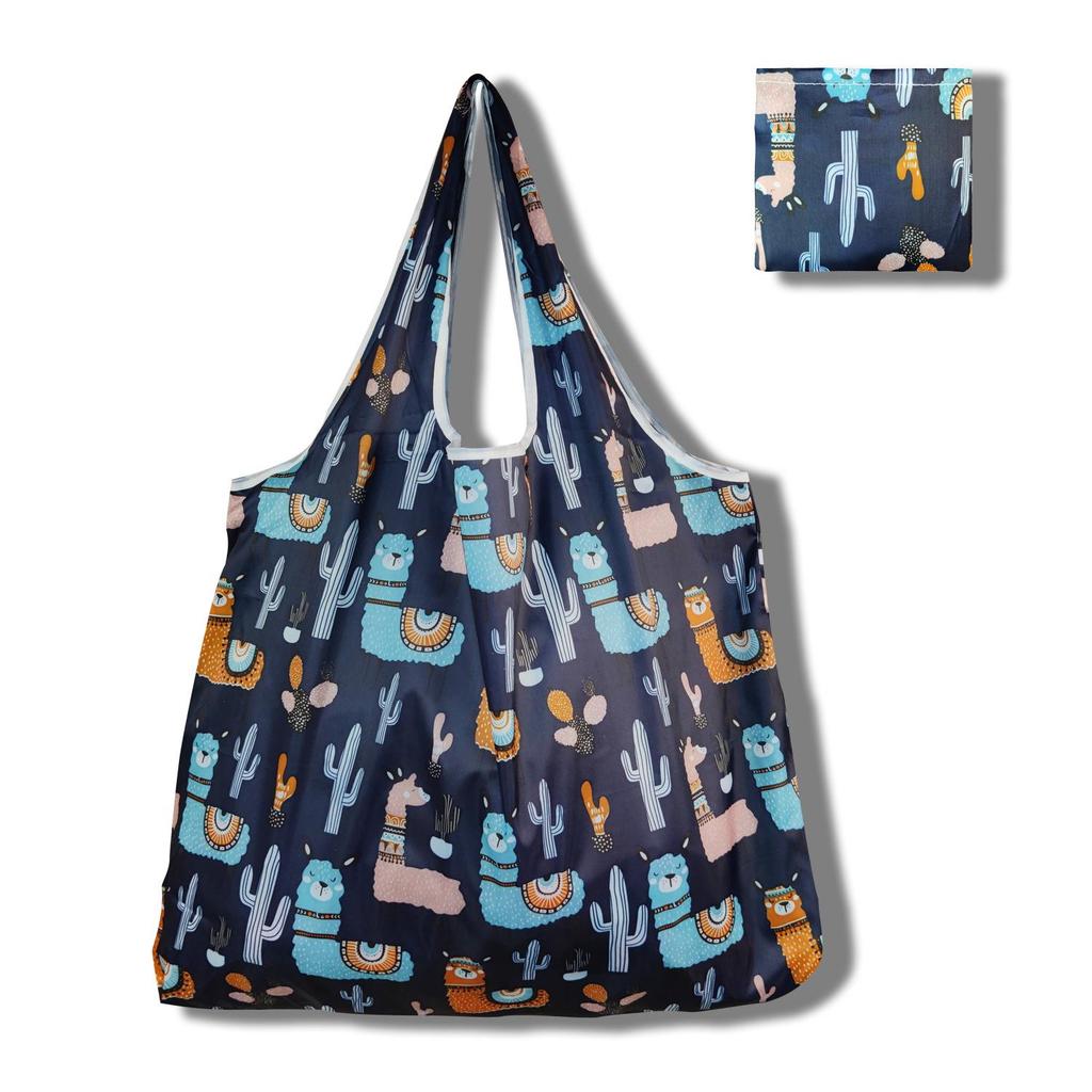 Eco-Friendly Large Capacity Foldable Tote Bag - Creative, Portable, Printed, and In Stock
