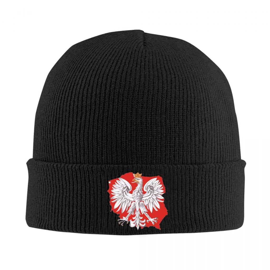 Polska Polish Eagle Warm Knitted Cap Hip Hop Bonnet Hat Autumn Winter Outdoor Beanies Hats for Men Women Adult