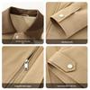 GENIOLAMODE Men's Color-block Retro Workwear Jacket