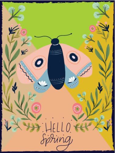 

Metal plaque vintage retro style Butterfly Hello Spring Classic tin door signAluminum 20x30cm（7.8x11.8inch）