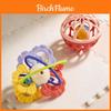Baby Soft Silicone Doublesided Rattle With Grasping Exercise For Infant Development