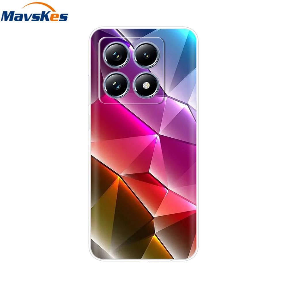 For Xiaomi 14T 5G Case Cute Soft Transparent TPU Painted Silicone Cover For Xiaomi 14T Pro 5G 2024 Mi14T Phone Cases Coque Funda