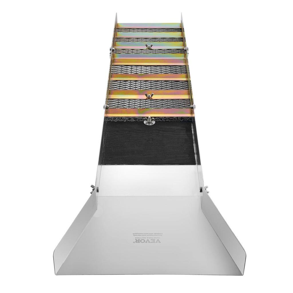 Goldwaschset mit Schlammkasten, 50" Aluminium Goldwaschausrüstung, 23-teiliges Goldgräber-Set mit Goldwaschpfanne, Klassiersieb, Trennmagnet,