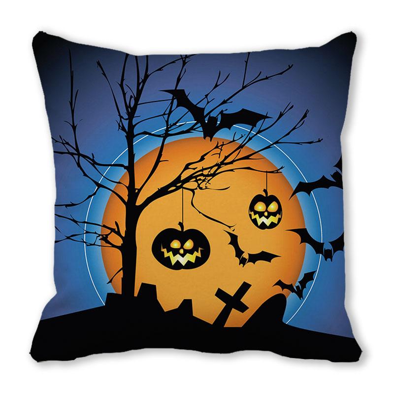 Home Decor Happy Halloween Pillowcase Pumpkin Devil Decor Pillowcase Halloween Print Pillowcase 45x45cm funda de almohada
