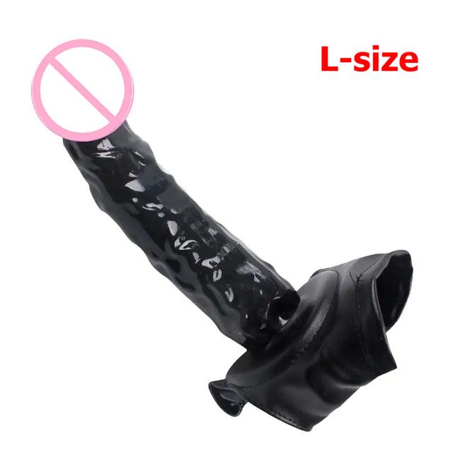 Dildo realistico strap-on lesbico strap-on uomini manica per pene peni preservativi masturbatore sesso per donna anale vagina per giocattoli per adulti