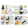 Autocollants pour Voiture Animaux de Dessin Animé Chiens/Chats Marrants qui Marchent Autocollants pour Pare-chocs de Voiture Ordinateur Portable Fenêtre Arrière de Voiture Décoration Murale