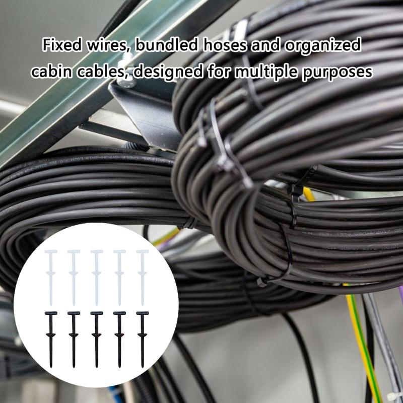 Auto Locking Plastic Fasteners No Tool Required Car Maintenance Wire Tie Set Reusable Nylon Straps for Home Office