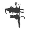 Hexenkatze Gartenstecker Metall Silhouette Niedlicher Hexenkatzenstecker Auf dem Ast für Baumstumpf Hof Rasen Deko