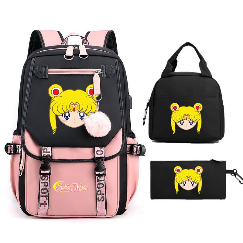 Sailor Moon Cartoon Elementary School Bag Lightweight Junior High School Backpack Women's Large Capacity Travel Bag