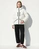 Apostrophe Comma Glossy Center Pocket Hooded Padded Jacket_Dark Green