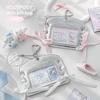 Leather Ballet Lace-Up ID Card Holder - Soft, Compact, Horizontal Design