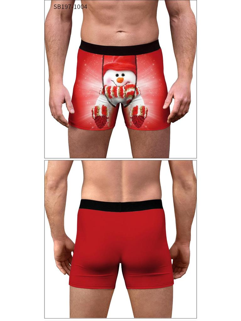 2024 Herren Kreative Weihnachts-Print Boxershorts
