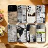 Vintage Newspaper Print Phone Case Silicone Soft For IPhone 17 16 15 14 13 12 11 X XR Plus Pro Max Plus