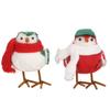 Standing Bird Model Green Hat Scarf Cute Appearance Animal Figurine for Desktop Decoration