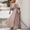 2023 Women's One-Shoulder Beach Dress: European & American Style, Long Mopping Skirt with Big Swing