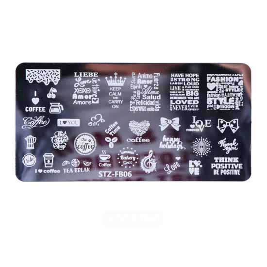 Letters Nail Stamping Plates Flower Pattern Nail Art Stamp Stencil Nail Art Tools Painting Nail