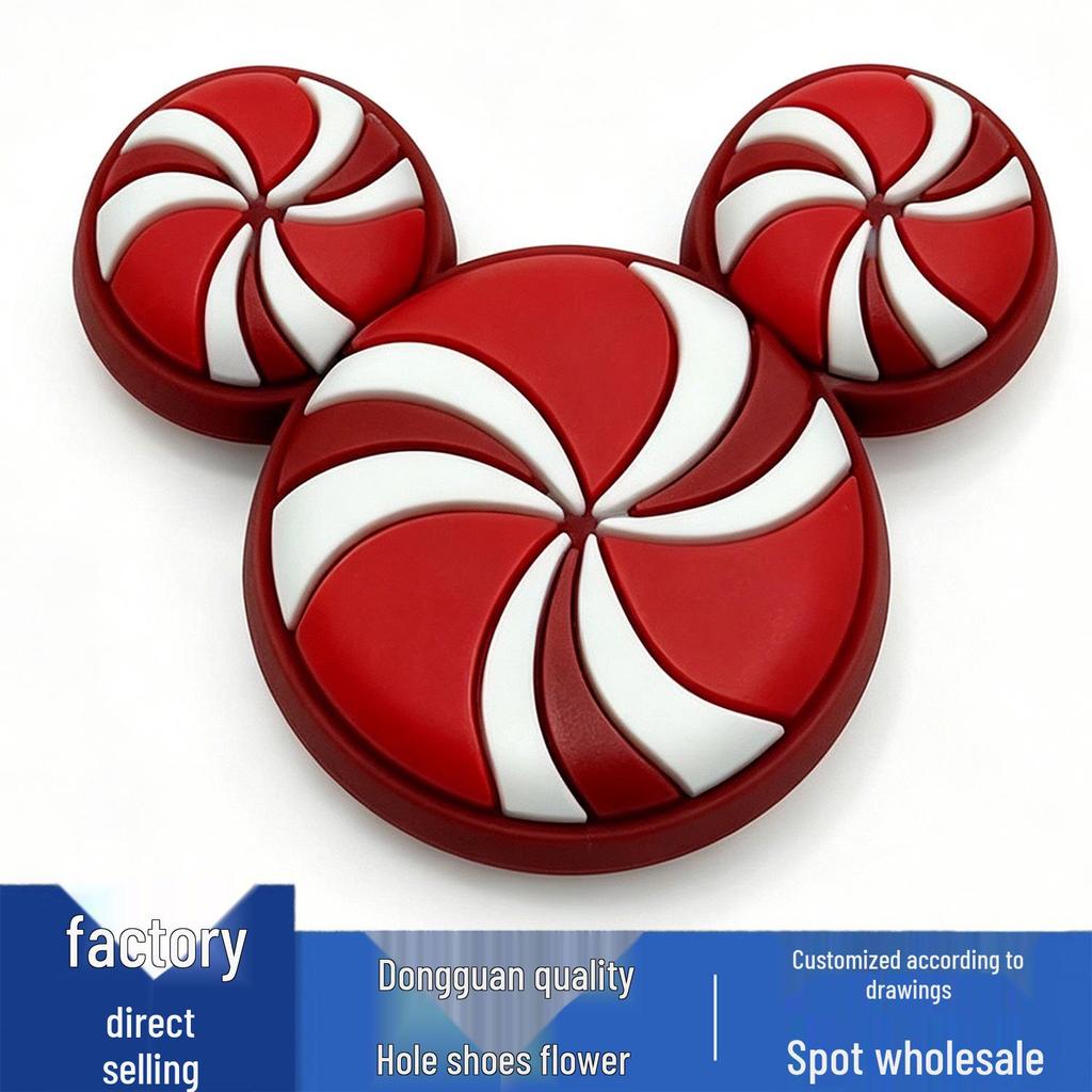 New Mickey Mouse Flower Charms for Crocs – Cute & Versatile PVC Shoe Accessories