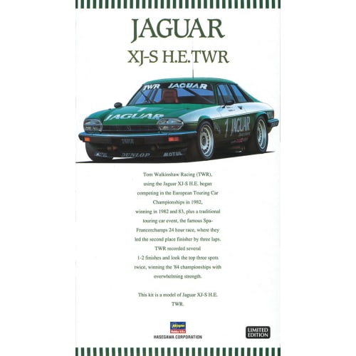 Hasegawa 1/24 Jaguar XJ-S H.E. TWR Plastic Model 20305