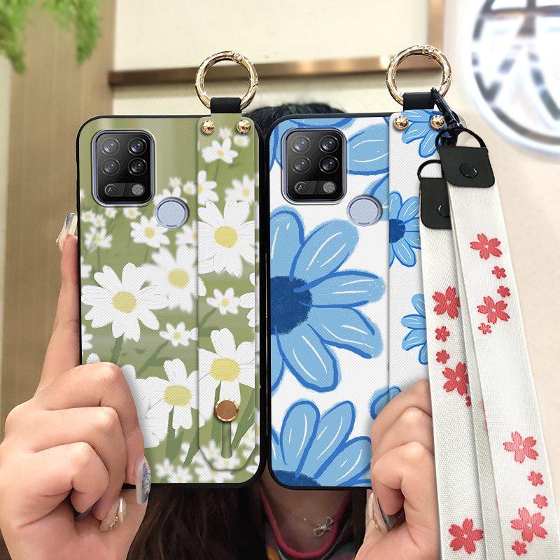 Ring Waterproof Phone Case For Tecno Pova/LD7 Anti-knock Anti-dust Lanyard Soft case Fashion Design Durable Wristband
