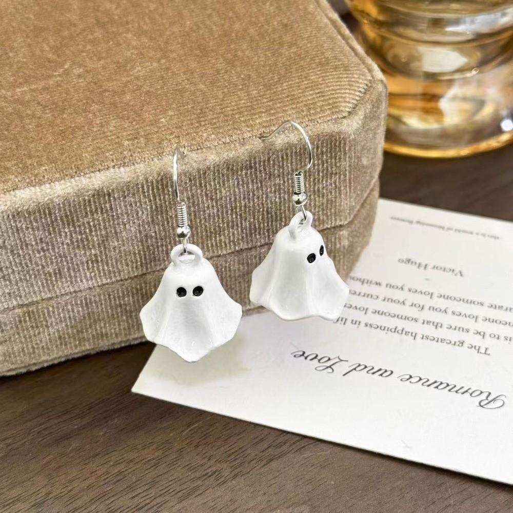 Cartoon Ghost Drop Earrings Zinc Zinc Alloy Women Necklace Gift Halloween Earrings Festivals Occasions