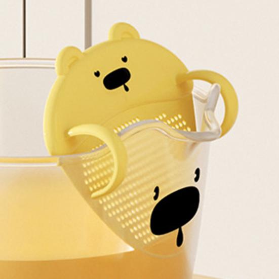 Tasse à mesurer Forme d'ours Fouet à œufs avec filtre PP de qualité alimentaire Tasse égouttoir Panier à riz et fruits Outils de lavage