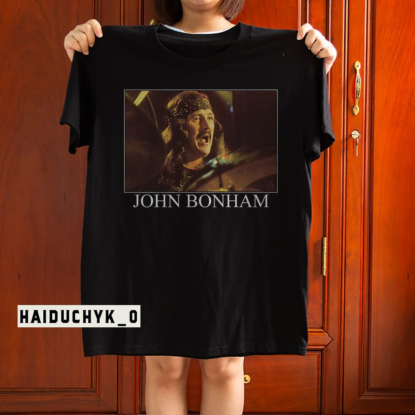 John Bonham English Drummer Unisex Black T-shirt S-5XL XXL