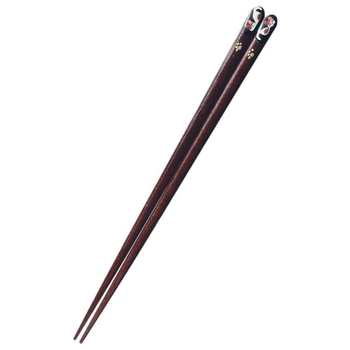 These Traditional, High-quality Chopsticks Are Meticulously Crafted by Japanese Artisans. They Are 23cm Long, Black, Pointed, and Made of Natural Wood