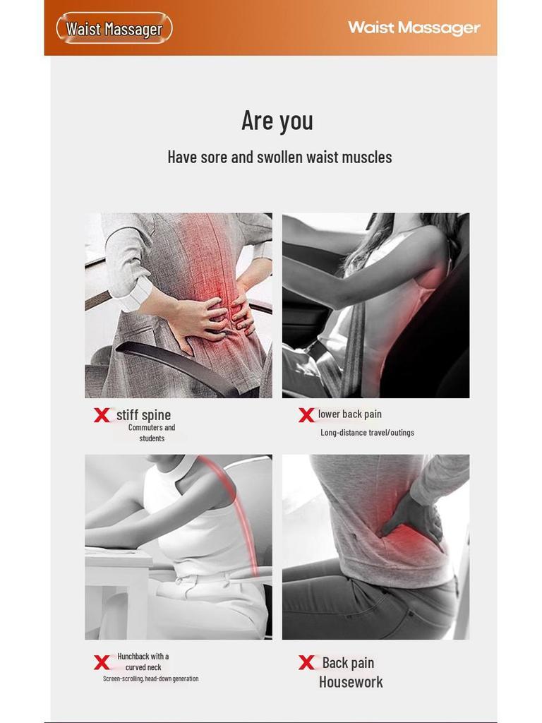 Smart Wireless Full-Body Kneading Massager Cushion