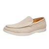 Fashion Brand Cow Suede Loafers Fashionable Gentlemen's Casual Soft Leather Driving Shoes Lightweight Low Cut Comfortable Men Lazy Shoes