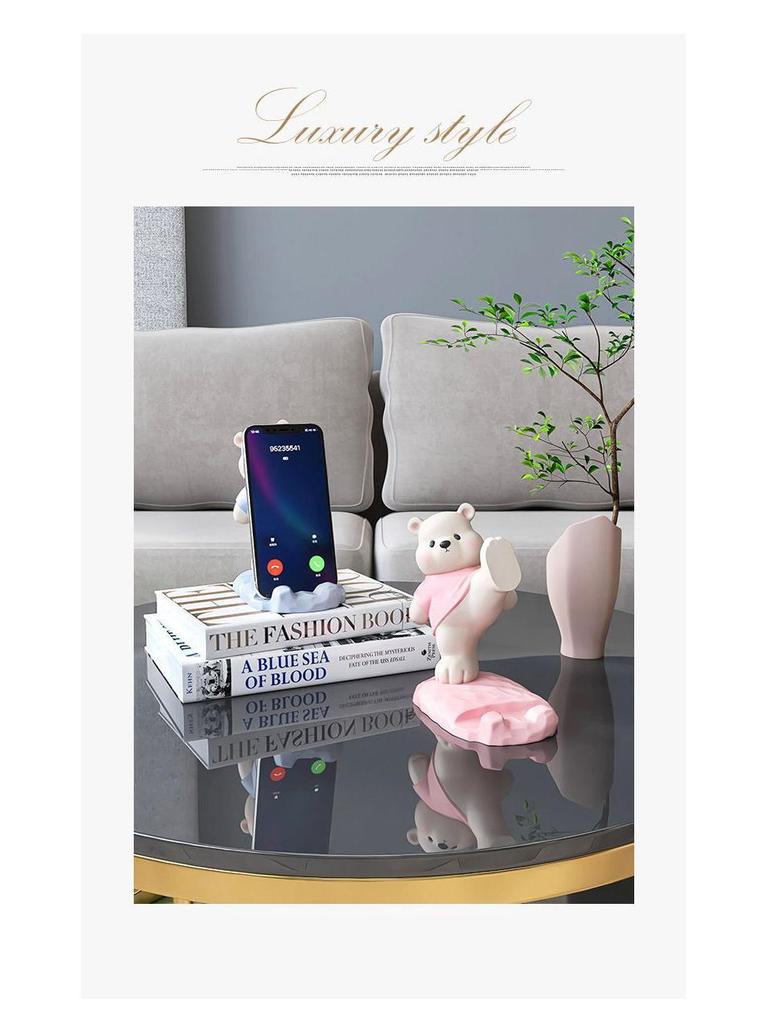 Kreativer süßer Cartoon-Bären-Ständer für Handy & Tablet für Büro/Schreibtisch