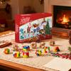 24-elementowy Świąteczny Kalendarz Adwentowy 3D Zestaw Zabawek Edukacyjnych (24 Zabawki edukacyjne)