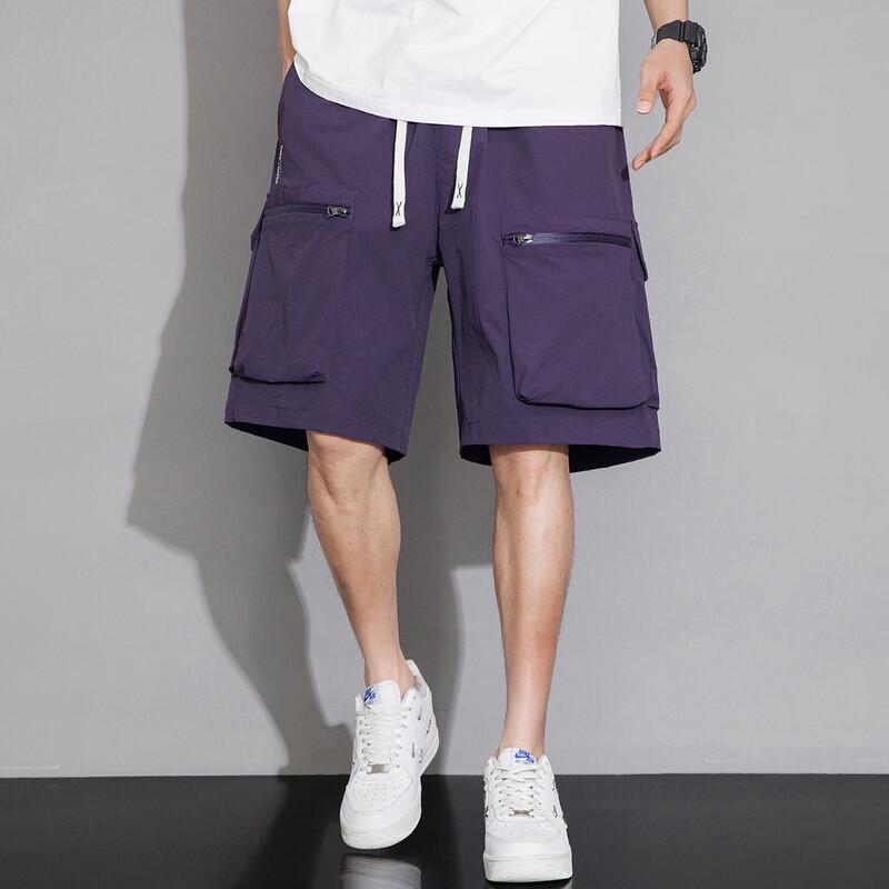 JEEP Men s Summer Casual Denim Shorts XL темно-фиолетового