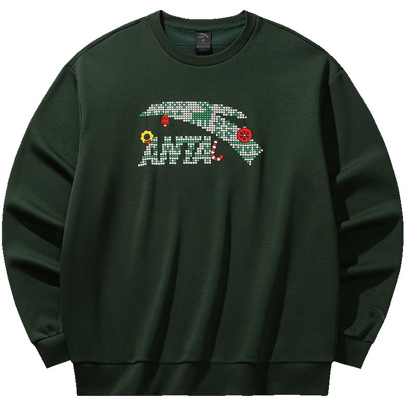 Anta Unisex Christmas Fun Fleece Crewneck Sweatshirt S