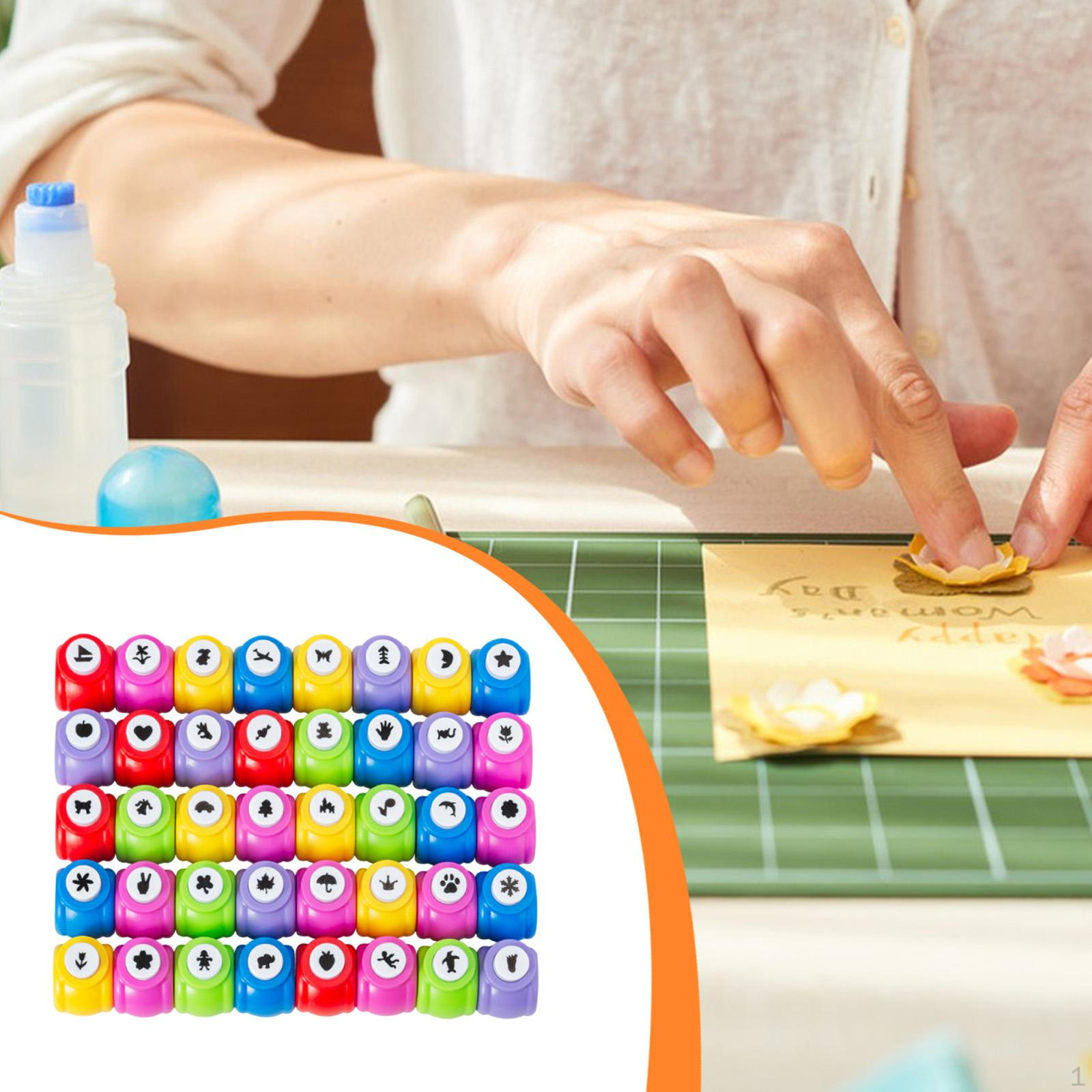 40Pcs Craft Hole Punch Small Paper Puncher DIY Reusable Art Cutter Tool Single Crafting Scrapbook