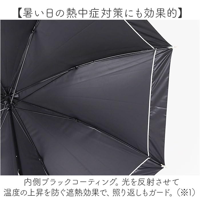 ATTAIN 6710 Long for Sun and Rain Beige, Hand-Opened Umbrella, 50cm,