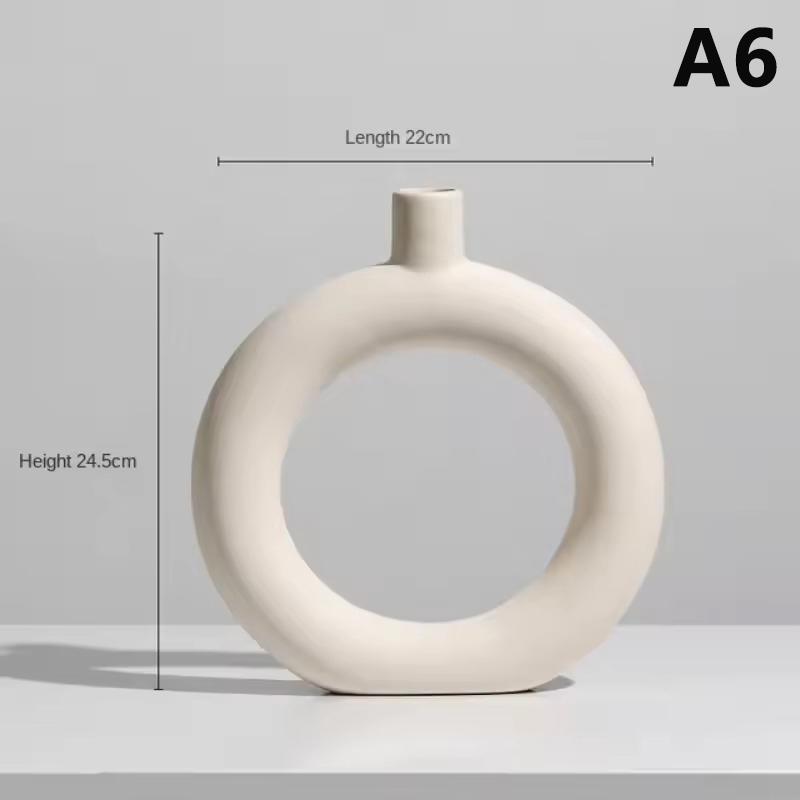 Modern Simple Ceramic Art Vase Dried Flowers Flower Arrangement Ornament Bedroom Desktop Home Decor Pography Background Decor