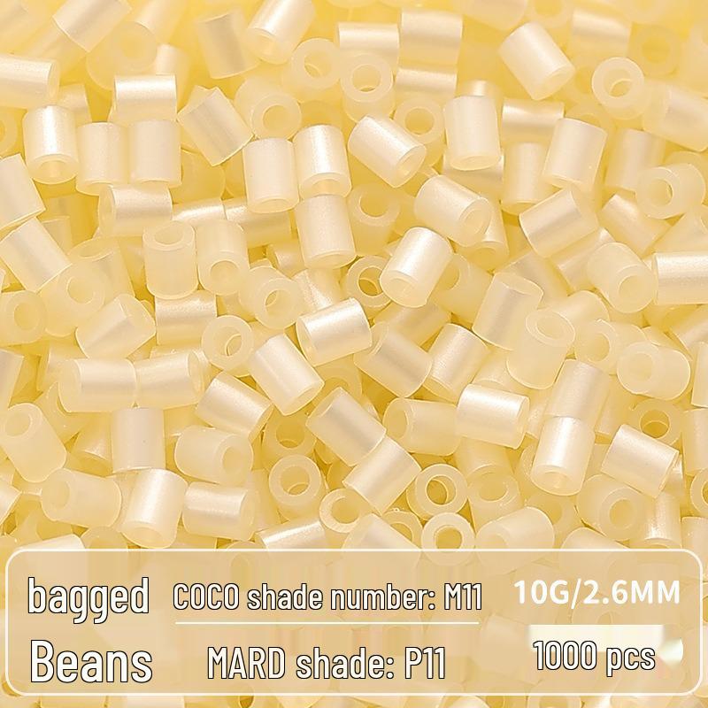 Clear Puzzled Beans Special Color Refill Pack, Black & White, 2.6mm Handmade DIY Fuse Beads Toy Set