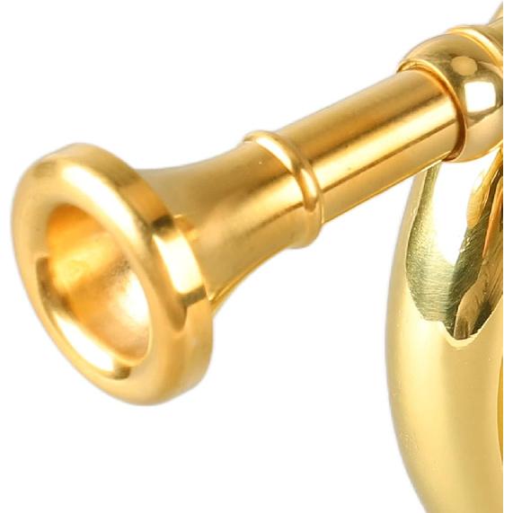 Bugle Cavalry Trumpet Brass Instrument, Military Easy to Play Trumpet C Key Brass Trumpet with Mouthpiece, Trumpet Brass Blowing Old Copper for