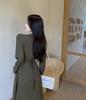 Plus Size Women's Autumn V-neck Waist-cinching Long-sleeved Slimming Dress
