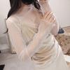Sexy Black Line T-shirt For Women Mesh See Through Long Sleeve Tees Turtleneck Streetwear Women's Long Sleeve Top T-shirt Hot