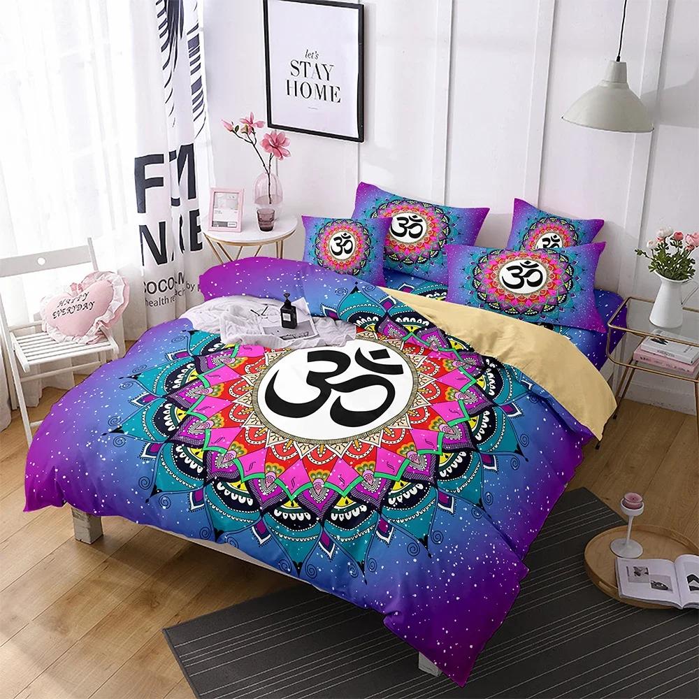 Print Bohemian Mplusala Warm Comforter Cover Super Comfortable Microfiber Fabric Bedrom Bedidng Set Datura Soft Duvet Cover+pilowcases