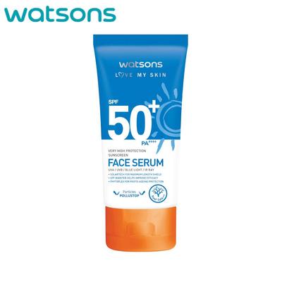 Love My Skin Very High Protection Sunscreen Face Serum SPF50+ PA++++, UVA/UVB/Blue Light/IR Ray, Partical Pollustop, Reef Safe, 50 Ml.