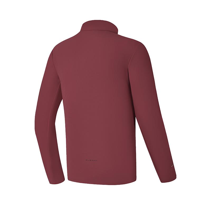 FILA Knitted Fabric Long Sleeved Coat Men's Rusty Red A11M511504FRD