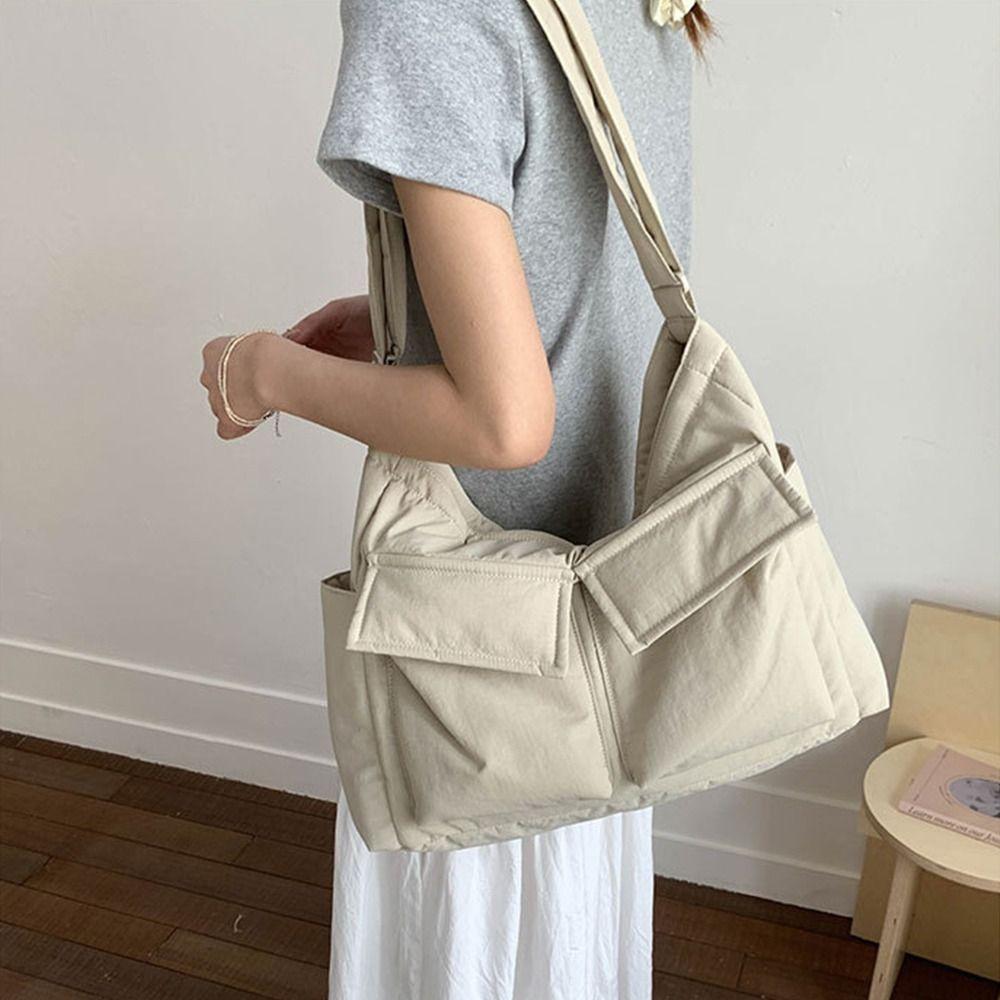 

Chic Single Shoulder Bag Leight Weight Messenger Bags Fashion Slant Cross Tote Bags Daily чорний