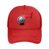 Red Toy Helicopter Graphic Mesh Baseball Cap Casual Hat Outdoor  For Womens Unisex FeUnisex