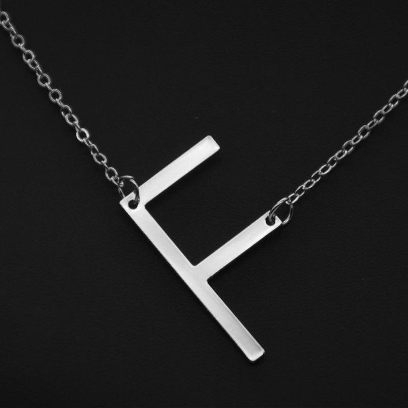 Kvinne 26 engelske bokstaver Ornament Ripple Chain Personlig brevkjede