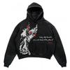Sweat à capuche unisexe surdimensionné Streetwear Impression 3D Manches longues Pull Haut décontracté Adolescents Adultes