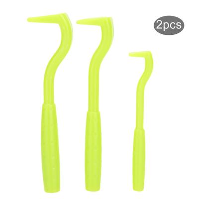 2 Sets of ABS Green Pet Tick Remover Bug Catcher Flea Tweezers Groom Tool for Dogs Cats General