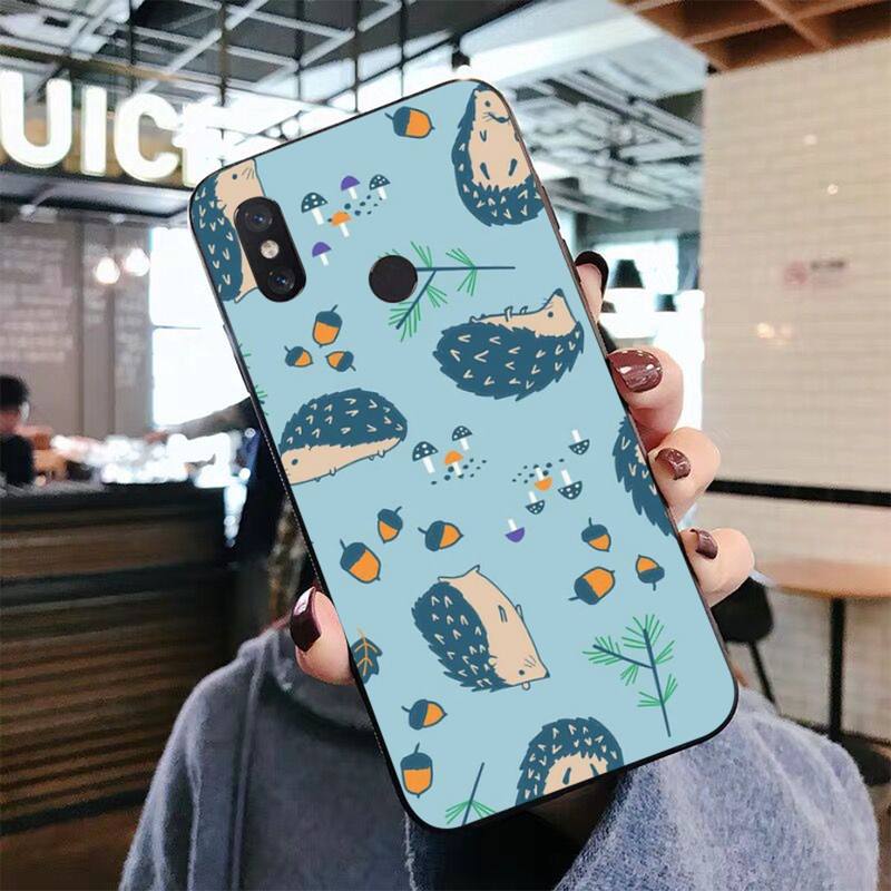 YNDFCNB Kawaii Jeż Etui na Telefon dla Xiaomi mi 8 9 10 lite pro 9SE 5 6 X max 2 3 mix2s F1