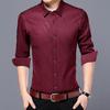 Fashion Men Long Sleeve Turn Down Collar Letters/Stripes Print Buttons Shirt Top